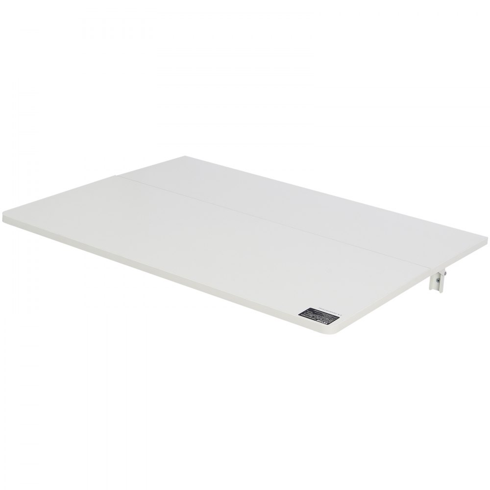 VEVOR Tavolo Pieghevole a Parete, Tavolo a Ribalta Montaggio a Parete 80 x 50 cm, Scrivania Galleggiante Staffa in Ferro, Scrivania Pieghevole per Ufficio Domestico, Sala da Pranzo, Cucina Bar Bianco