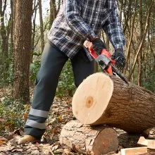 VEVOR Pantaloni Protettivi per Potatura, Classe A, 8 Strati, con Cintura Regolabile e Tasca, Equipaggiamento di Sicurezza Potatura Boscaioli e Lavoratori Forestali, Taglia Grande Nero
