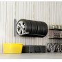 VEVOR Supporto Porta Pneumatici Pieghevole da Parete, Supporto per Pneumatici Regolabile 812-1219ｍｍ in Acciaio Q235 per Pneumatici Standard da R14-R20 Pollici Capacità Carico max. 136kg da Officina