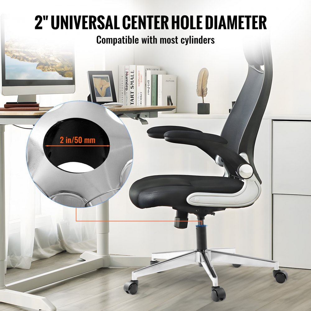 VEVOR Base Sostitutiva per Sedia da Ufficio, 710 mm, Base Universale per Sedia da Scrivania per Computer, Capacità Carico Statico 1134kg, con Gambe in Metallo Rinforzate, Base Sostituiva per Sedia