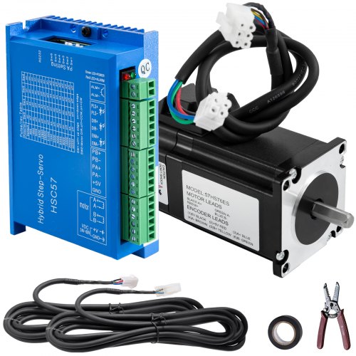 Nema23 2n.m Closed Loop Hybrid Servo Motor Stepper Motor 110mm Output Current Peak 6.0a 2phase & Servo Driver Controller Cnc Kit For Cnc Router Engraving Milling Machine