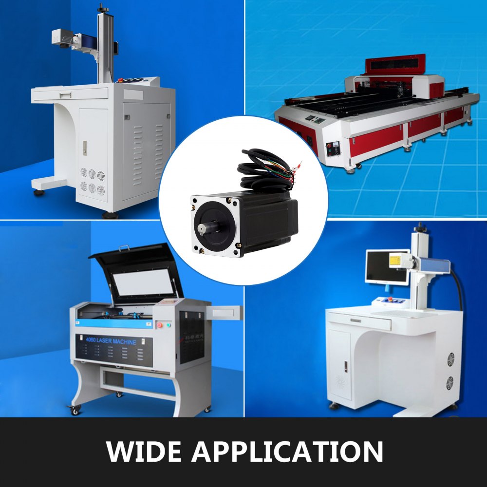 VEVOR Nema34 12N.m Motore Passo-Passo Ibrido Servomotore Ibrido 205mm 6A 2 Fasi e Servo Driver Controller Kit CNC per Fresatrice per Incisione Router di CNC