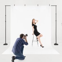 VEVOR Supporto per Fondale Fotografico 260 x 300 cm con Barre Trasversali