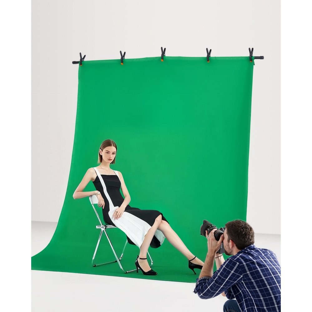 VEVOR Supporto per Fondale Fotografico Regolabile, Tessuto per Fondale 154 x 198 cm Supporto per Fondale Portatile con 1 Treppiede, Supporto per Schermo per Fotografia di Prodotto Fotografia in Studio