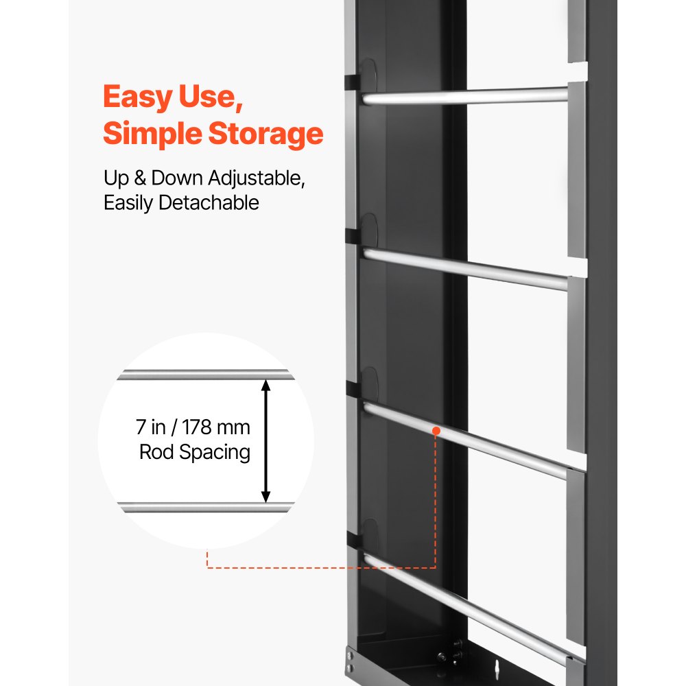 VEVOR Supporto per Bobine di Filo 4 Bracci Regolabili, Supporto a Parete in Acciaio Laminato Bobine Multiple, Organizzatore di Cavi, Distributore di Filo Capacità 68 kg, Uso Elettrico Industriale