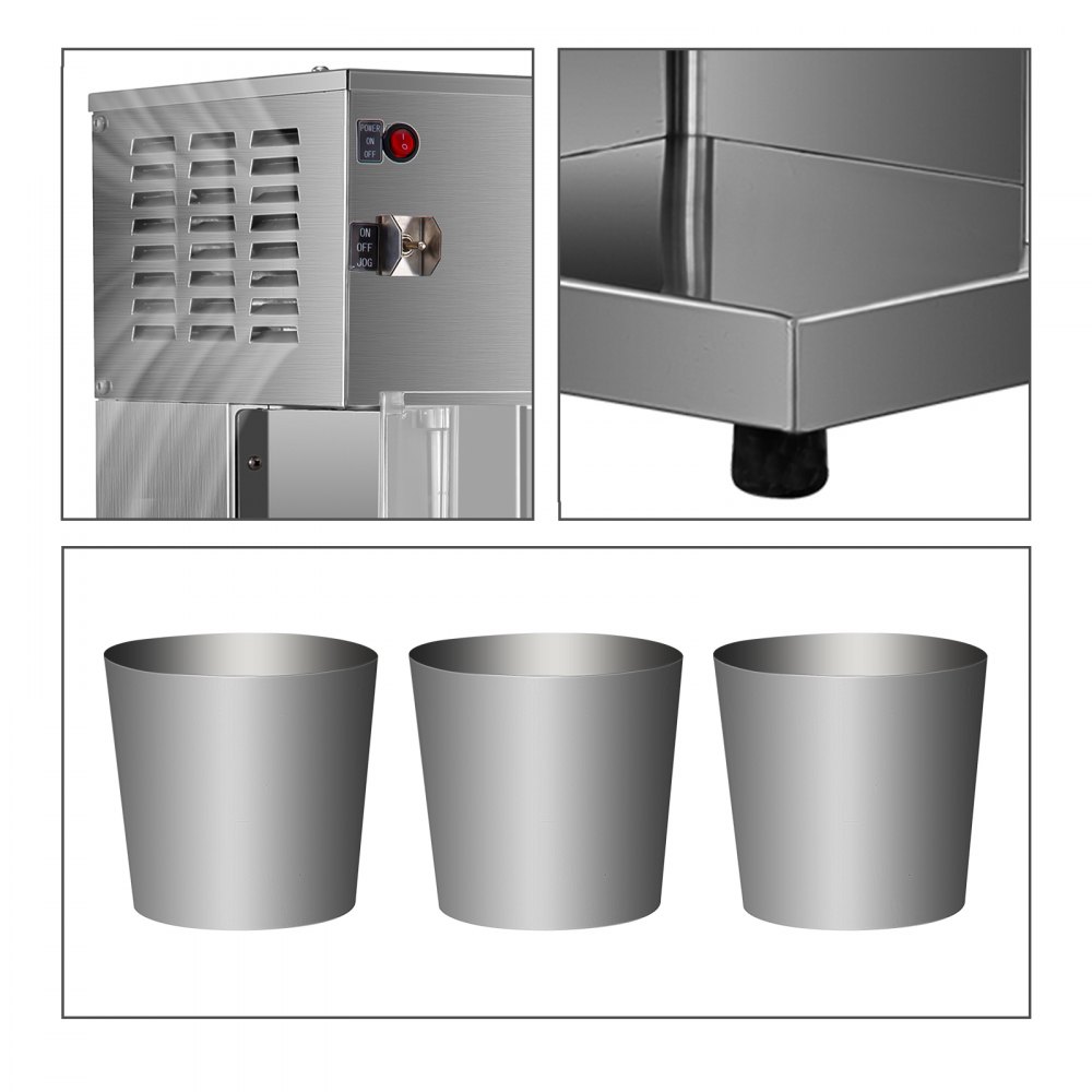 Vevor Macchina Gelato Blizzard 800w Frullatore Gelatiera 1500-10500rpm Bfx-800