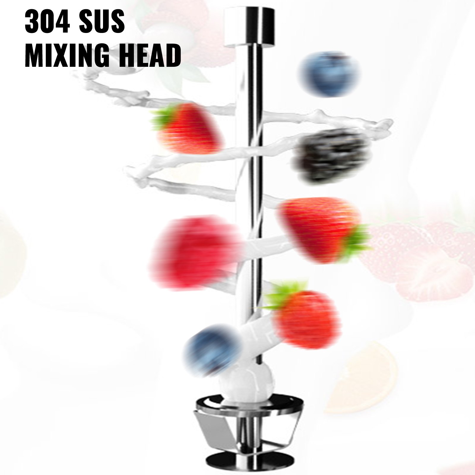 Vevor Macchina Gelato Blizzard 800w Frullatore Gelatiera 1500-10500rpm Bfx-800