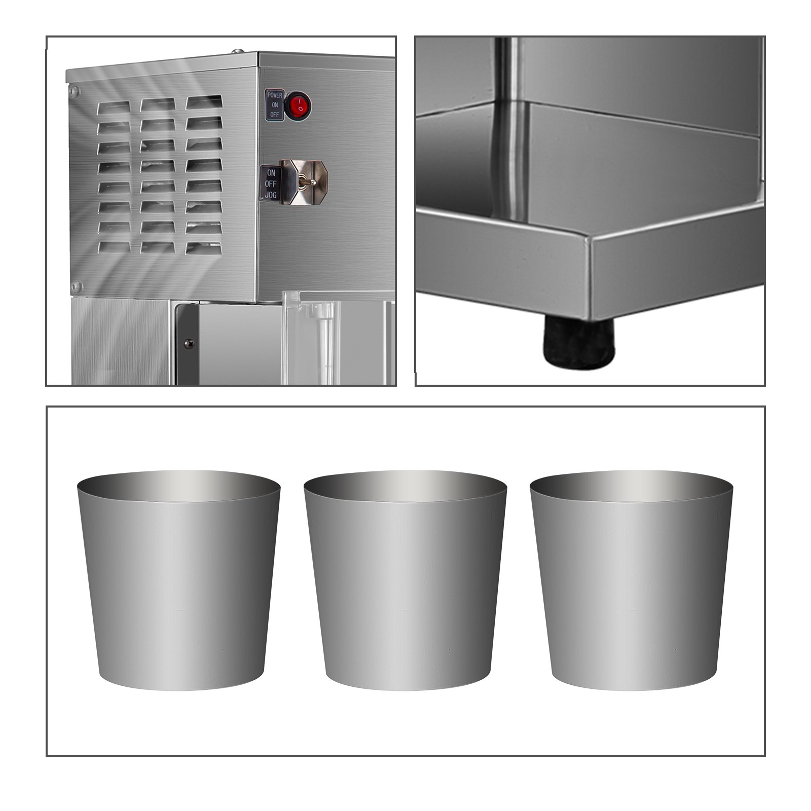 Vevor Macchina Gelato Blizzard 800w Frullatore Gelatiera 1500-10500rpm Bfx-800