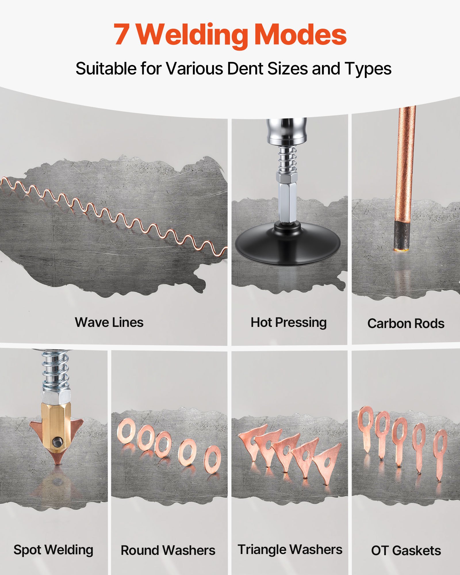 VEVOR Stud Welder Dent Repair Kit, Spot Welding Machine with Slide Hammer Dent Puller, Professional Dent Removal Kit for Auto Body Dent Repair
