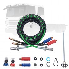 VEVOR Kit Linee Aeree per Semirimorchi 4,6 m 3 in 1 2 Mani Maniglie Felici