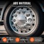 VEVOR Coprimozzo per Asse Posteriore, Copriasse con Punte per Semirimorchi in ABS Resistente alla Ruggine, Set Completo Combinato con 2 Coprimozzo per Asse Anteriore, 4 Coprimozzo per Asse Posteriore
