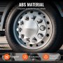 VEVOR Coprimozzo per Asse Posteriore, Set da 6, Copridadi Ruota in ABS Resistente alla Ruggine, Copriasse Bombato per Semirimorchio, 2 Coprimozzi per Asse Anteriore, 4 Coprimozzo per Asse Posteriore