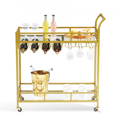 HITNET Carrello da Servizio Nero, Carrello Bar con Ruote a 3 Livelli, Carrello da Cucina, Mobile Bevande per Sala da pranzo, Soggiorno,Giardino, Festa, Pub