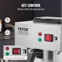 VEVOR Macchina da Caffè  Commerciale 3 Piastra Scaldavivande, Macchina da Caffè 3 Caraffe in Vetro Accessori Inclusi, Caffettiera a Filtro Commerciale in Acciaio Inox per Ristorante, Ufficio, Bar