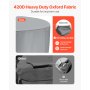 VEVOR Copertura per Vasca Idromassaggio da Esterno Rotonda 2000x850mm Grigio