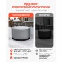 VEVOR Copertura per Vasca Idromassaggio da Esterno Rotonda 2000x850mm Grigio