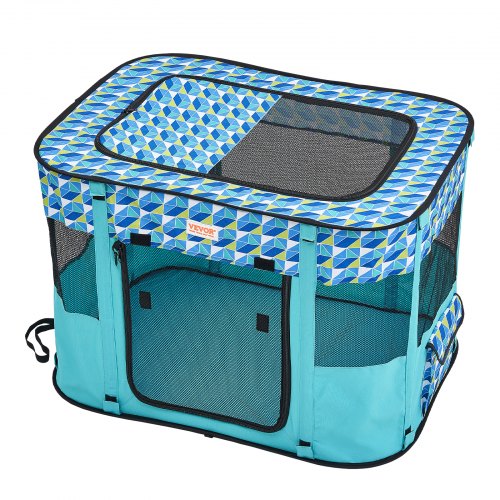 Recinto Per Conigli Box Pieghevole Per Animali Domestici, Impermeabile Tissu D'Oxford Box Per Cuccioli Verde - 13