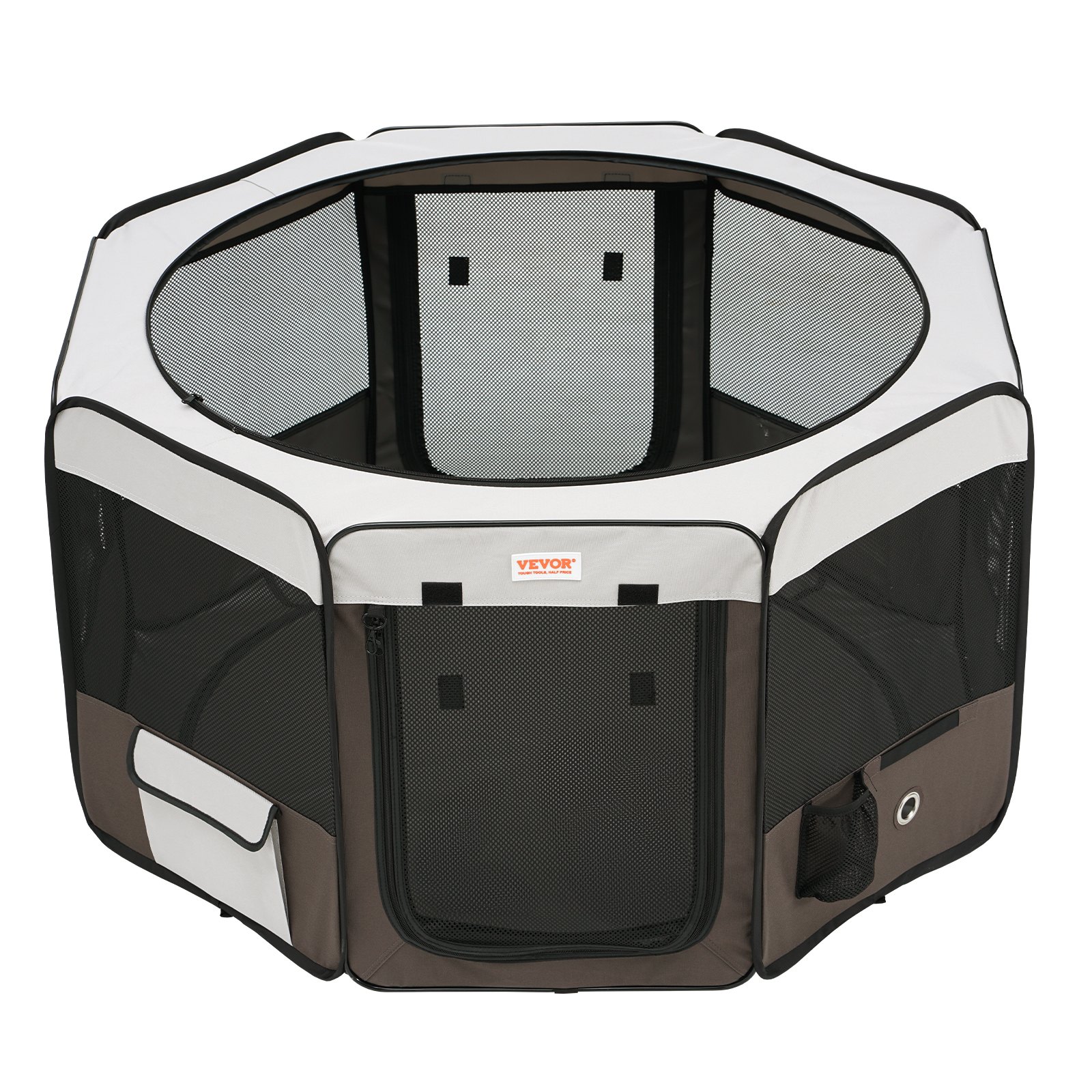 VEVOR Box per Cani Portatile 1168x584 mm Box per Cuccioli Gatto Coniglio Pieghevole in Tessuto Oxford 600D, Cerniera Ottagonale Impermeabile Esterno Interno da Campeggio Viaggio Attività all'Aperto