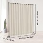 VEVOR Divisorio per Ambienti, Pannello Divisorio Portatile con Ruote, Supporto Divisorio per Tende, Divisorio Indipendente, Schermo per Privacy per Ufficio, Camera da Letto, Sala da Pranzo, Beige