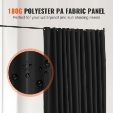 VEVOR Divisorio per Ambienti, Pannello Divisorio Portatile con Ruote, Supporto Divisorio per Tende, Divisorio Indipendente, Schermo per Privacy per Ufficio, Camera da Letto, Sala da Pranzo, Nero