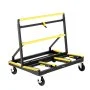 VEVOR Carrello per Cartongesso, Capacità di Carico 816 kg, in Acciaio con 4 Ruote Girevoli e Piano Espandibile, Carrello per Pannelli con Piattaforma Pieghevole con Cinghia di Fissaggio