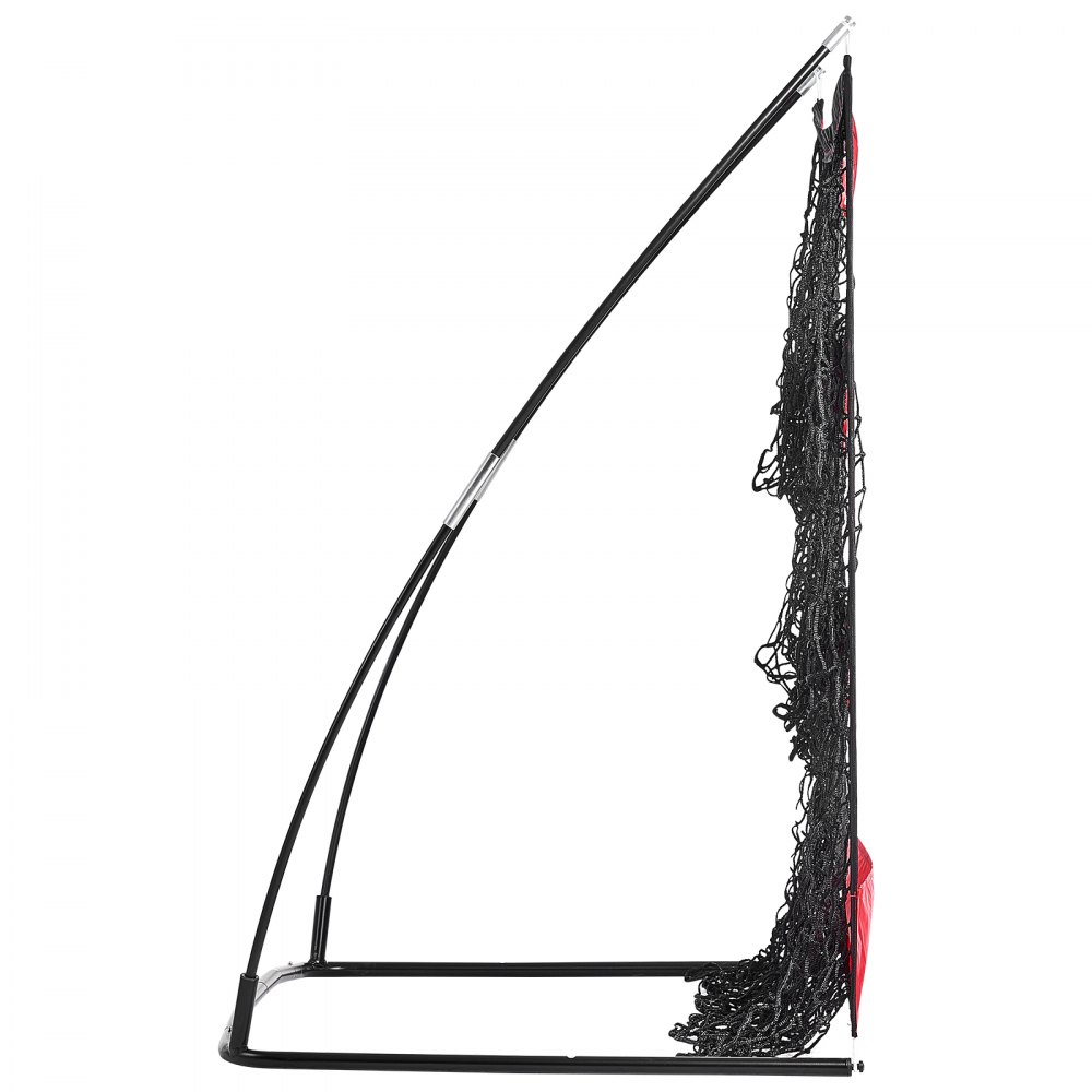 VEVOR Pitching Net, Pitching Target with 9 Numbered Pockets, Baseball & Softball Pitching Target Made of Polyester, Pitcher Net for Youth and Adults, Portable Quick-Assembly Design, Red