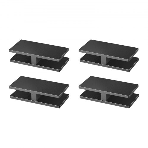 VEVOR Morsetto Vetro 4 PZ Staffa Ringhiera Rettangolare Morsetto 8-12 mm Nero