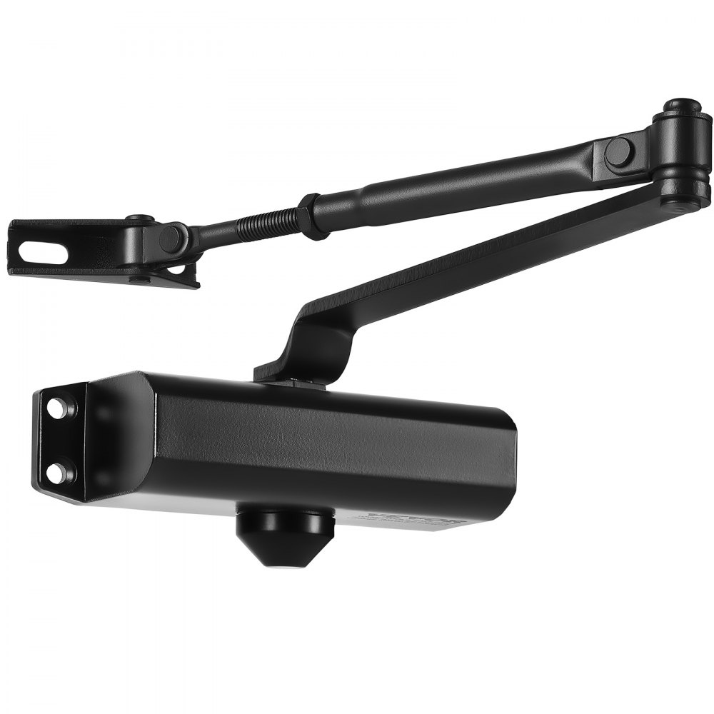 VEVOR Chiudiporta Automatico, Capacità Carico 45 kg, Chiudiporta Idraulico con Buffer, Uso Commerciale o Residenziale, Corpo in Alluminio pressofuso per Carichi Pesanti, Installazione Facile, Nero