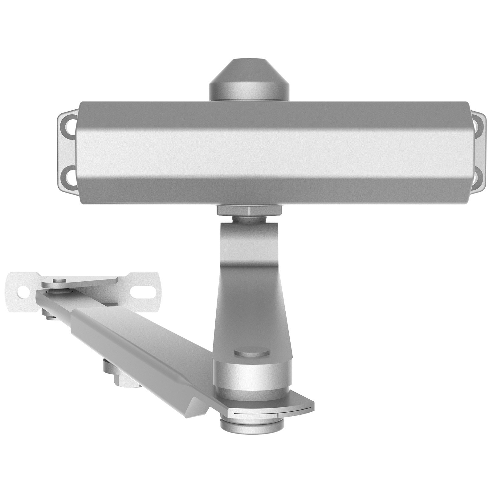 VEVOR Chiudiporta Automatico, Capacità Carico 68kg, Chiudiporta Idraulico con Buffer Misura Regolabile Uso Residenziale Commerciale Corpo in Alluminio, Installazione Facile, Argento