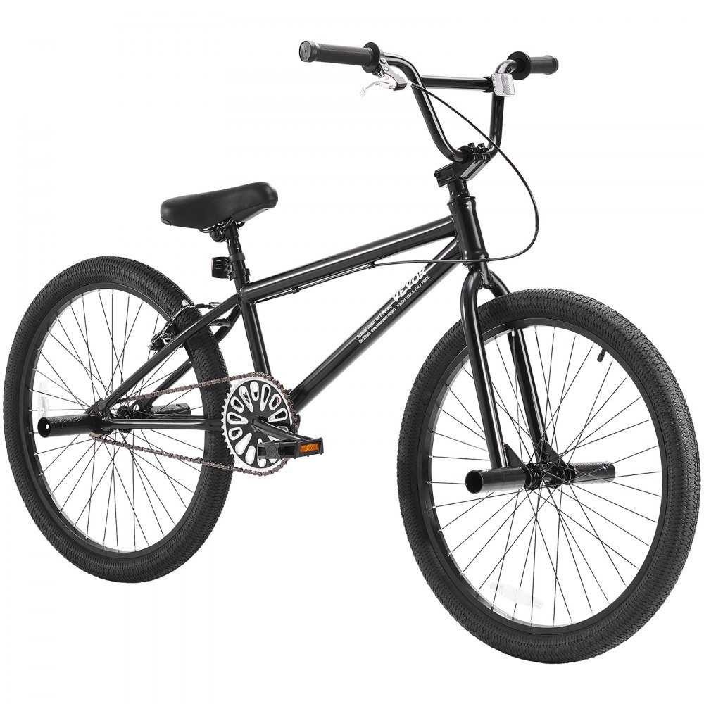 VEVOR Bicicletta BMX con Ruote da 61 cm Bicicletta Freestyle con 4 Picchetti, Adatta per Ciclisti Principianti Avanzati, per Adolescenti, Adulti, Resistente Telaio in Acciaio Hi-Ten, Facile da Montare