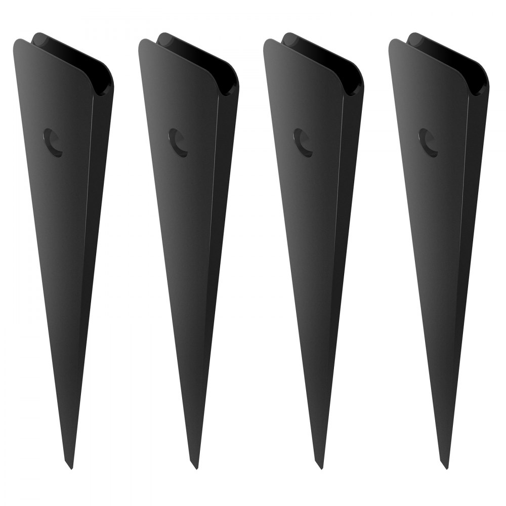 VEVOR Balaustre in Metallo per Scale 25 x 5,5 x 965 mm Ringhiera Piatta con Mandrini in Lega di Alluminio, 72 Balaustre per Ponte con Viti, Ringhiera Classica Cava, Verniciata a Polvere Nera Satinata