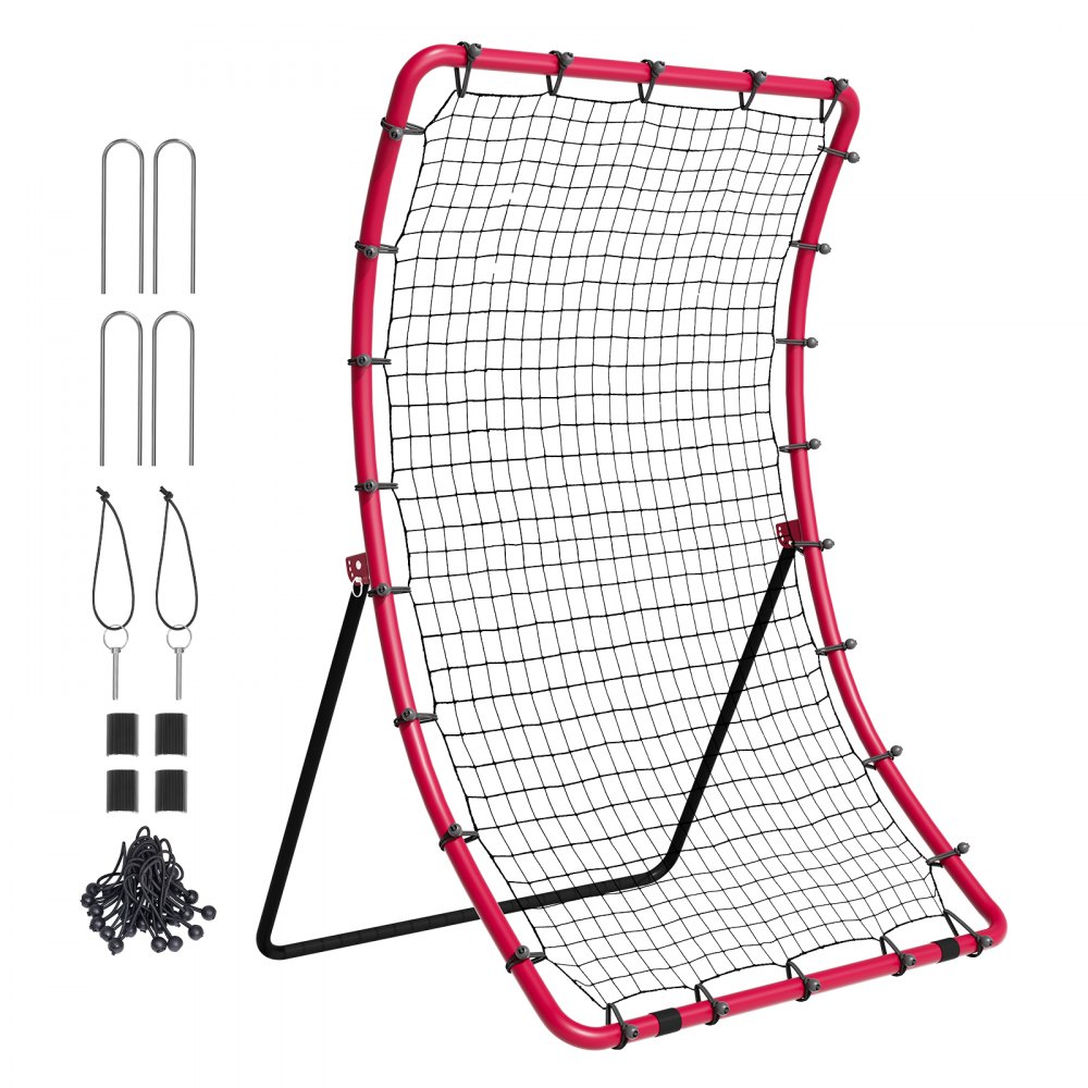 VEVOR Rete da Rimbalzo per Baseball Softball, Rete di Lancio per Baseball PitchBack, Rete da Rimbalzo 1219 x 1676 mm per Allenatore da Campo con Bersaglio di Lancio, Rete da Rimbalzo per Allenamento