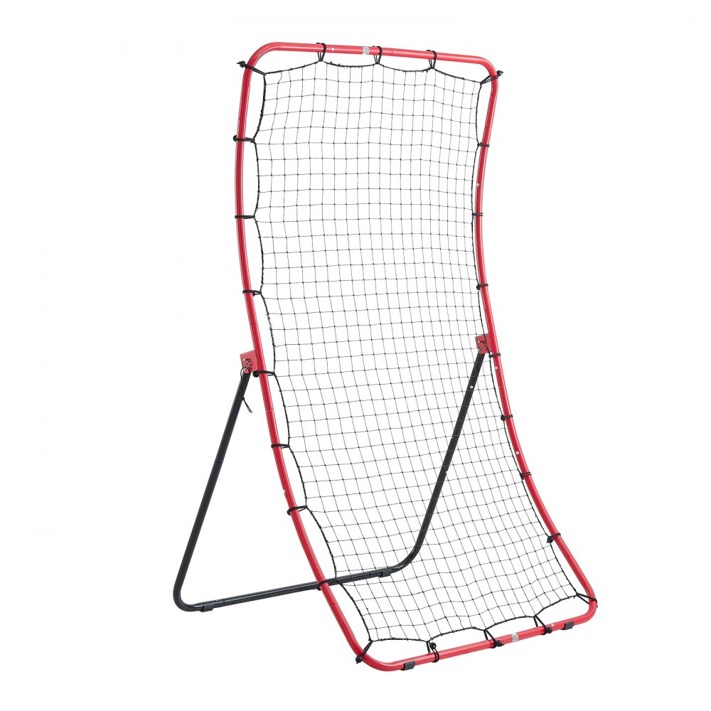VEVOR Rete di Rimbalzo per Allenamento di Baseball Softball Lancio Difesa 5 Angoli Regolabili, Telaio in Acciaio, Rete Rimbalzante per Pratica di Ritorno, Abilità di Presa, Portatile, 4 Picchetti