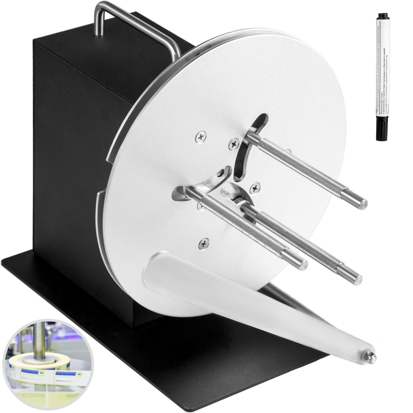 VEVOR Riavvolgitore di Etichette Larghezza 120mm Riavvolgitore di Etichette Riavvolgitore Bidirezionale 220mm Max. La macchina per il Riavvolgimento del Diametro