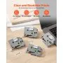 VEVOR Nastro per Etichette, 4 Pezzi, Ricariche per Etichettatrice Nero su Bianco 12 mm, per Vari Tipi di Brother P-Touch, Resistenti e di Lunga Durata, Sostitutive per Letra Tag TZe-231
