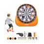 VEVOR Bersaglio Gonfiabile da Calcio con 4 Palline da Calcio 6 Freccette, 6 Asce e Pompa dell'Aria, Montaggio in 3 Minuti e Borsa per Trasporto, per Giochi Giardino 2000 x 1400 x 2000 mm