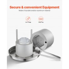 VEVOR Pressa per Cubetti di Ghiaccio 65mm, Stampo per Cubetti di Ghiaccio Rotondi in Alluminio Aeronautico, Pressa per Cubetti di Ghiaccio con Vassoio Antigoccia Pinze Bevande Cocktail Whisky Bar