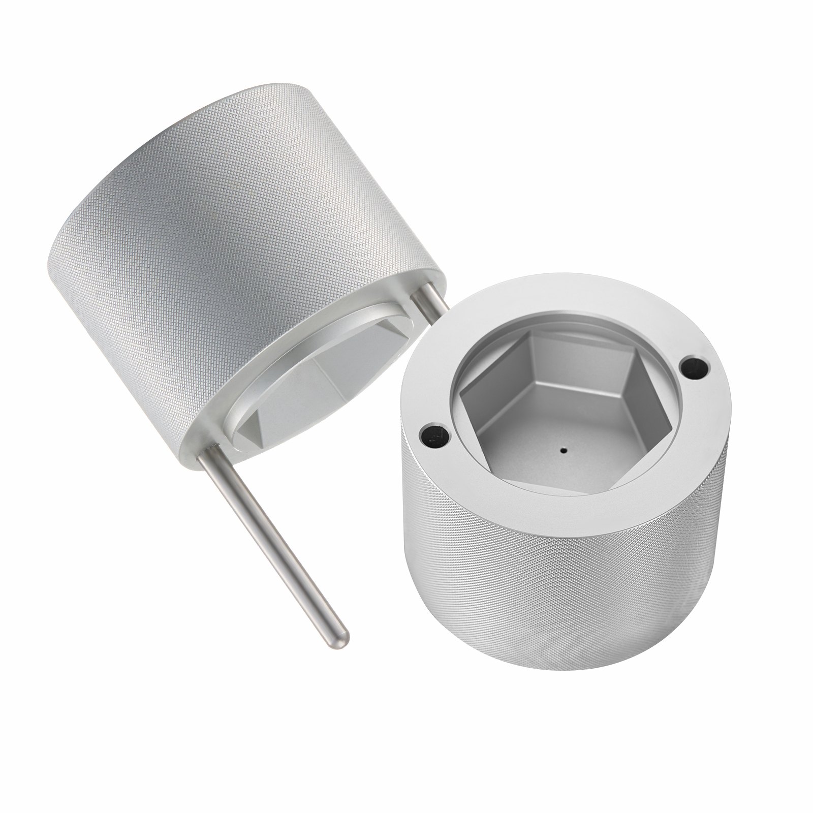 VEVOR Pressa per Cubetti di Ghiaccio 65mm, Stampo per Cubetti di Ghiaccio Rotondi in Alluminio Aeronautico, Pressa per Cubetti di Ghiaccio con Vassoio Antigoccia Pinze Bevande Cocktail Whisky Bar