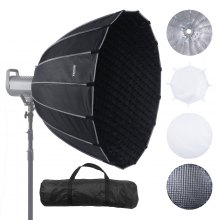 VEVOR Parabolic Softbox 85cm con Sgancio Pieghevole Portatile Studio Fotografico