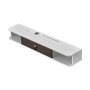 VEVOR Mobile TV Sospeso a Parete con Foro per Cavi, Console Televisiva Galleggiante con Spazio di Archiviazione per Lettore DVD, Console di Gioco, Capacità di Carico 52 kg Bianco, Lunghezza 120 cm