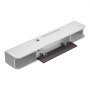 VEVOR Mobile TV Sospeso a Parete con Foro per Cavi, Console Televisiva Galleggiante con Spazio di Archiviazione per Lettore DVD, Console di Gioco, Capacità di Carico 52 kg Bianco, Lunghezza 120 cm