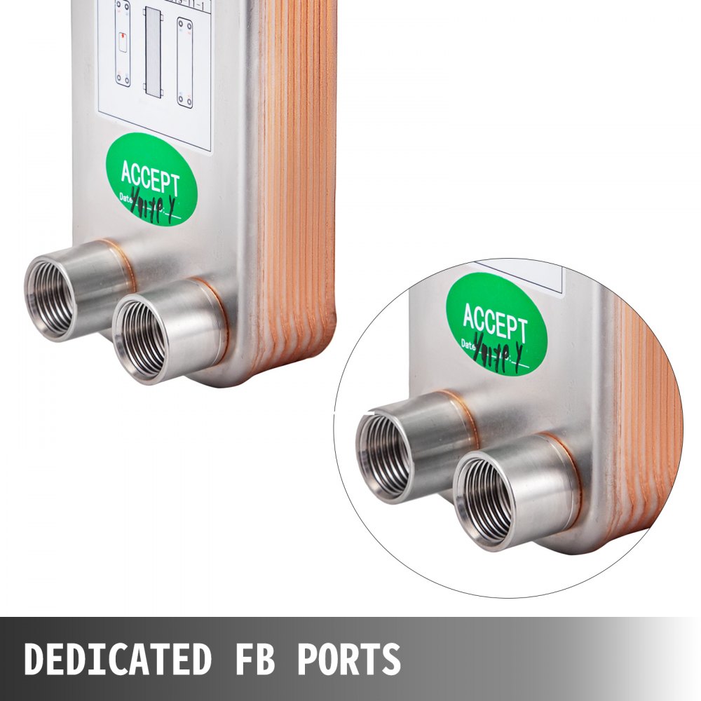 Scambiatore Di Calore A 10 Piastre Scambiatore Per Riscaldamento 1/2" Bsp Fpt