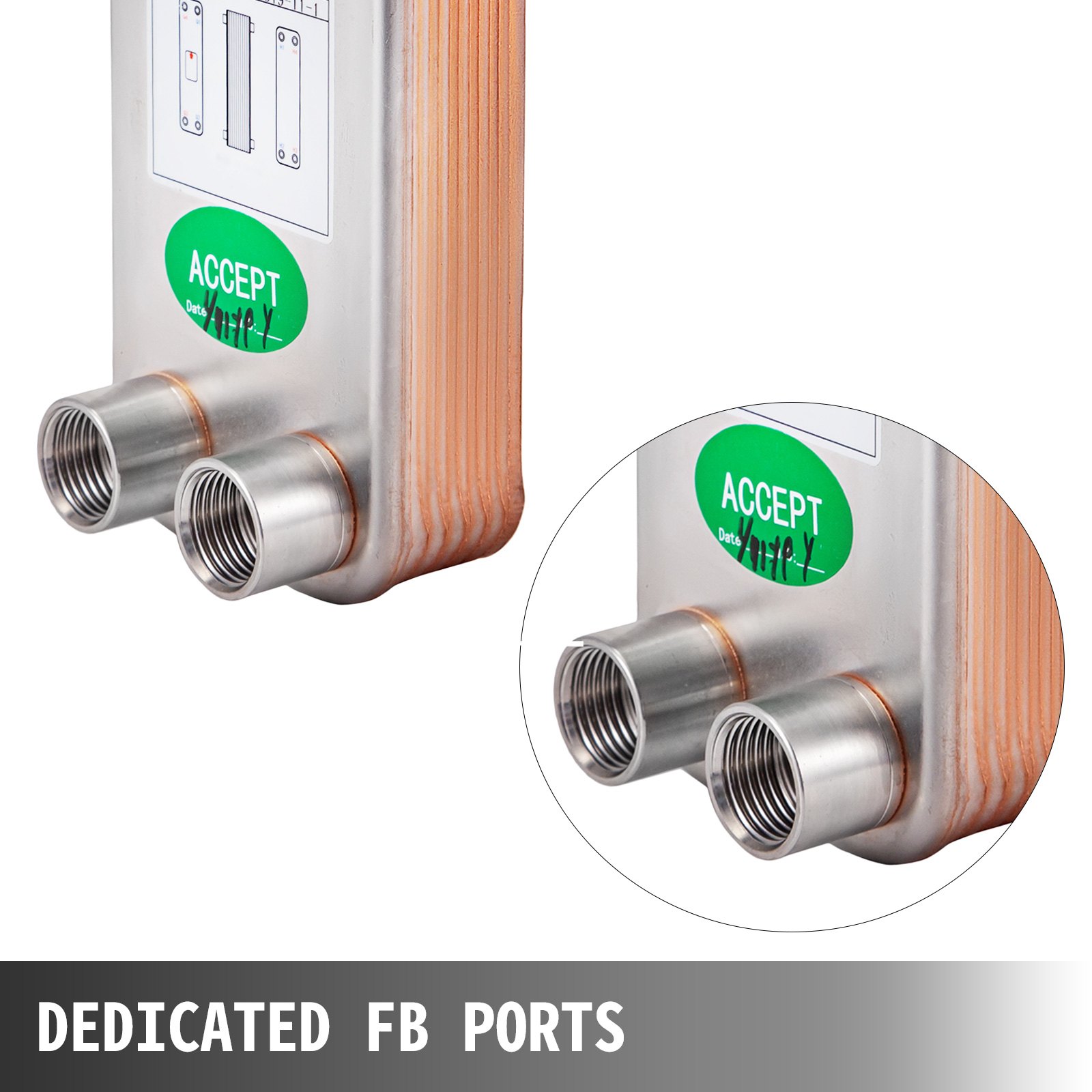 Scambiatore Di Calore A 10 Piastre Scambiatore Per Riscaldamento 1/2" Bsp Fpt