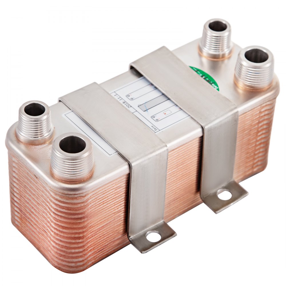 Scambiatore Di Calore A 30 Piastre saldobrasato 1/2 " 3/4" Mnpt riscaldamento