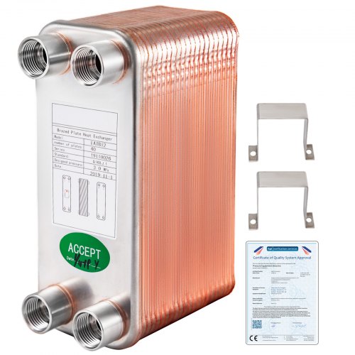 Scambiatore Di Calore A 40 Piastre saldobrasato 1/2 "bsp Fpt Per riscaldamento