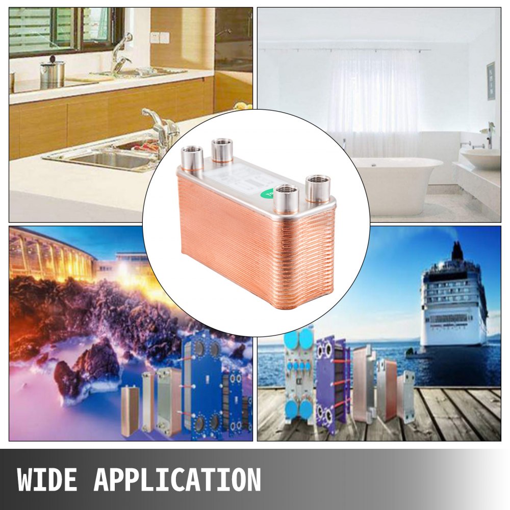 Scambiatore Di Calore A 40 Piastre saldobrasato 1/2 "bsp Fpt Per riscaldamento