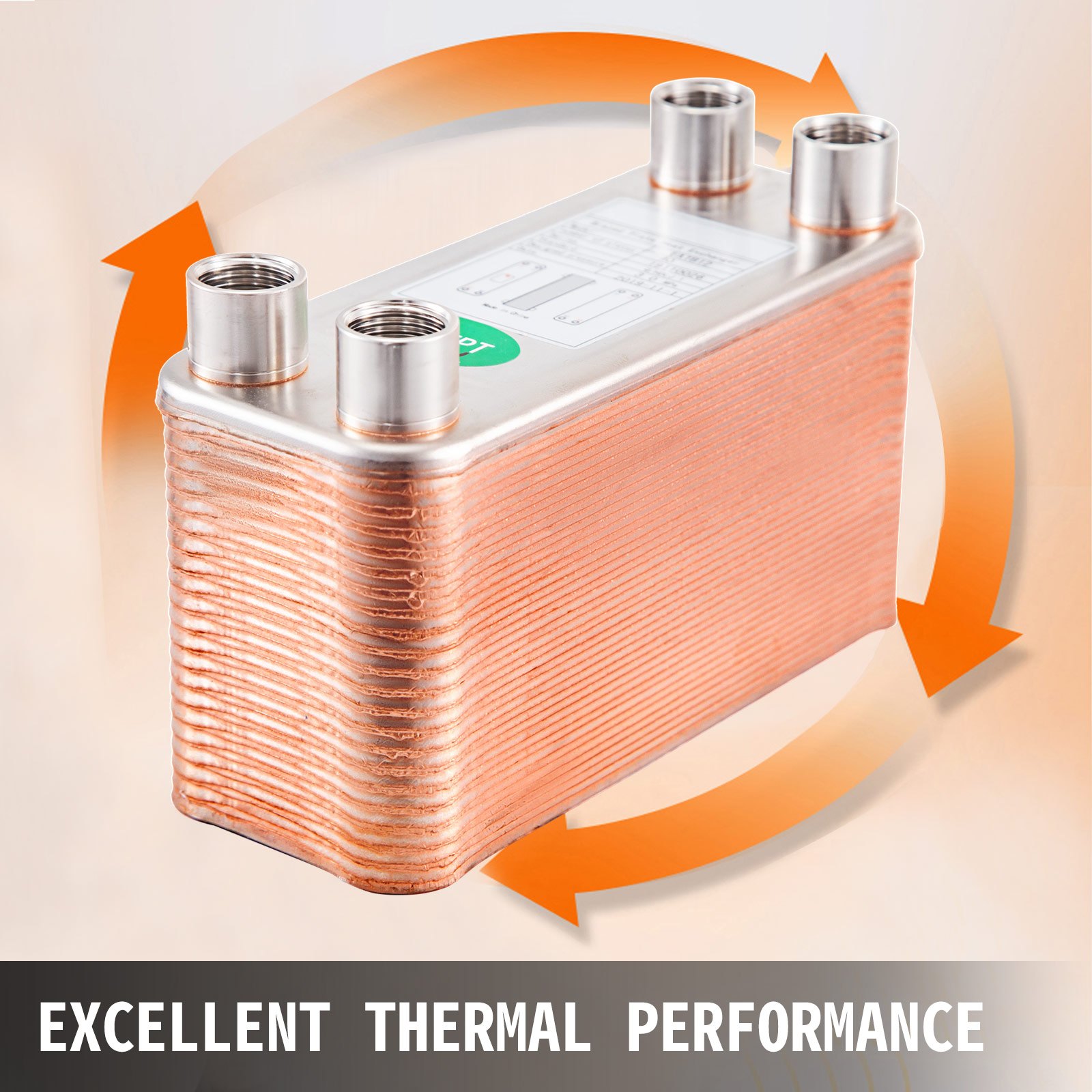 Scambiatore Di Calore A 40 Piastre saldobrasato 1/2 "bsp Fpt Per riscaldamento