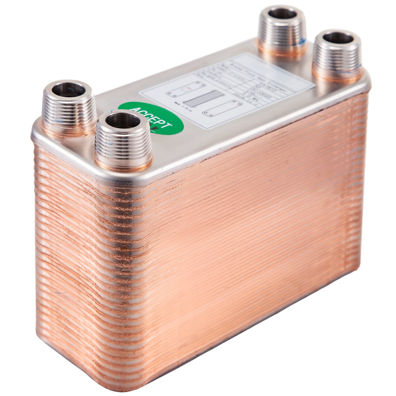 Scambiatore Di calore 50 Piastre  3/4" Mnpt Scambiatore Per riscaldamento