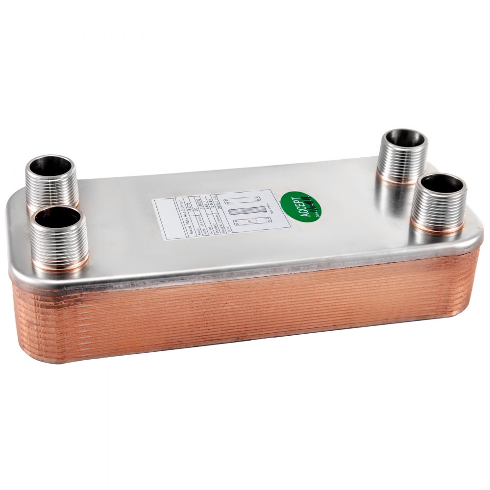 Scambiatore Di Calore A 20 Piastre saldobrasato 1 1/4" Mnpt Per riscaldamento