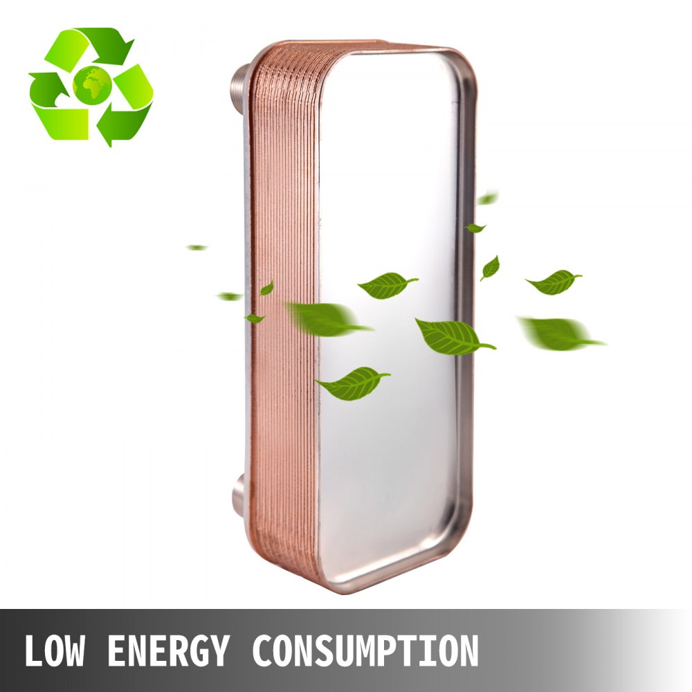 Scambiatore Di Calore A 20 Piastre saldobrasato 1 1/4" Mnpt Per riscaldamento